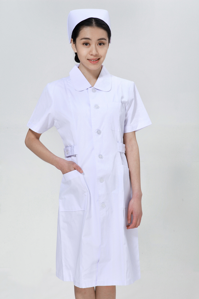 White nurse suit summer big doll collar