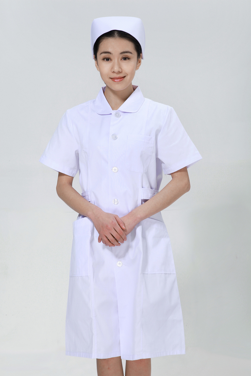 White nurse suit summer doll collar 